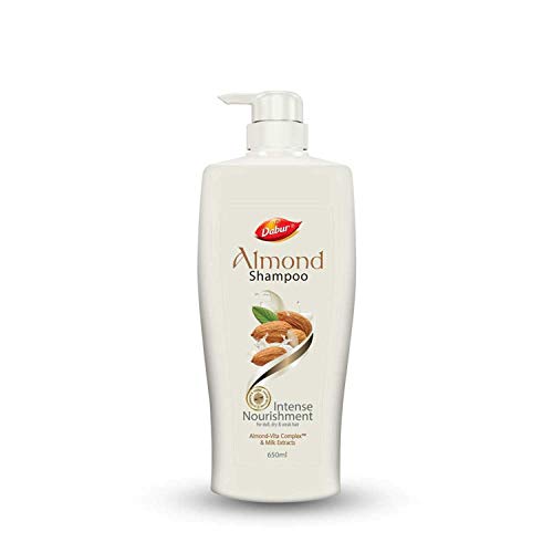 Dabur Almond Shampoo - 650 ml | For Nourished & Smooth Hair | Intense Nourishment | Helps in Hair Strenghtening | With Almond-Vita Complex & Milk Extracts