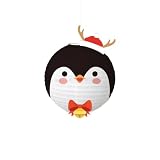 ZIRYXQ Faroles de papel de Navidad de papel de dibujos animados Nuevo Papá Noel Navidad Bola colgante portátil X3s3 Árbol de papel Linterna de Navidad