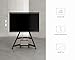 FITUEYES Eiffel Series Modern Black Floor TV Stand for 55-88inch TV, Rolling with Wheels and Storage Shelf