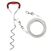 EXPAWLORER Dog Tie Out Cable and Reflective Stake 30 ft Outdoor, Yard and Camping, for Medium to Large Dogs Up to 125 lbs, 16" Stake, 30 ft Cable