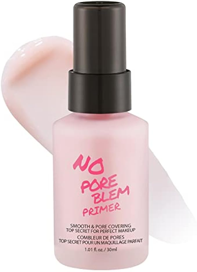 TOUCH IN SOL No Pore Blem Primer 1.01 fl.oz - Pore Minimizing, Sebum and Shine Control - Pore Filler Blurring Primer Before Makeup – Hydrates & Smooths Skin – With Collagen and Green Tea Extracts