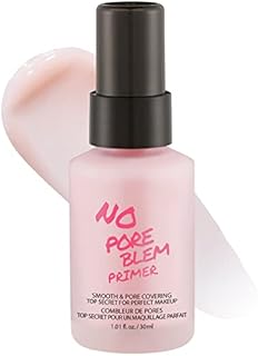 TOUCH IN SOL No Pore Blem Primer 1.01 fl.oz - Pore Minimizing, Sebum and Shine Control - Pore Filler Blurring Primer Before Makeup – Hydrates & Smooths Skin – With Collagen and Green Tea Extracts