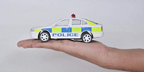 Image of Plastic Toy Police Toy car for Kids. Public Order Response Car Police, Pull Back Action Toys, with Soft Edges. Pack of 1, Weight Around 100 Grams & Length 15 CM. (Green)