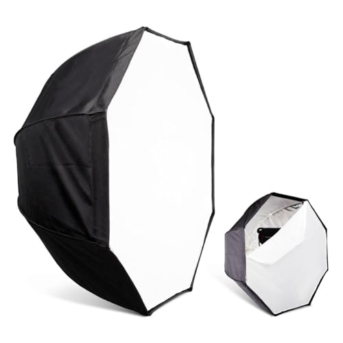 Softbox octogonal de 80 cm con forma de paraguas y reflector de flash 6