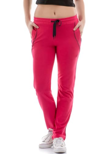 Image of Lovable Women Girls Cotton Solid Track Pant in Blue Color- NEO Classic Track-N.Blue