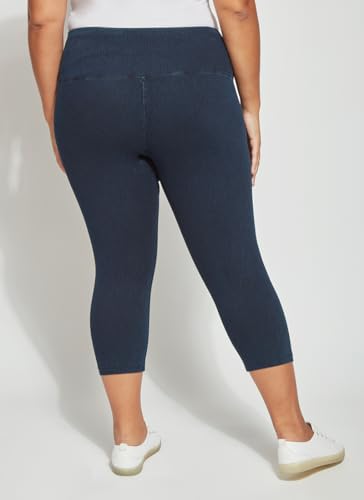 Lyssé Denim Capri Leggings - Capri Jeggings for Women with Concealed Waistband and Soft, Stretch Fabric2