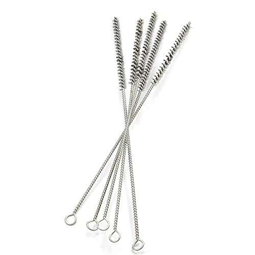 SUNCN チューブブラシ 金属ブラシ トルネード 金属製ハンドル スチールワイヤチューブ 直径0.8mm 長さ10cm 全長30cm 5個入り サビ取り 掃除用品 清掃用ハンドツール 工業用 パイプ用