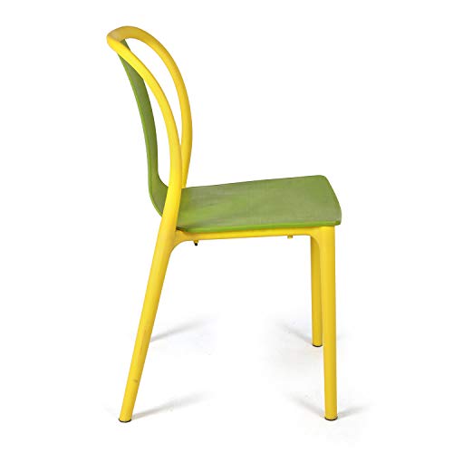Image of CELLO Cheer Chair - Green, Yellow | Strong and Durable | Easy to Clean | Chair for Living Room, Bed Room, Kitchen, Office Room, Outdoor | 3 Years Warranty