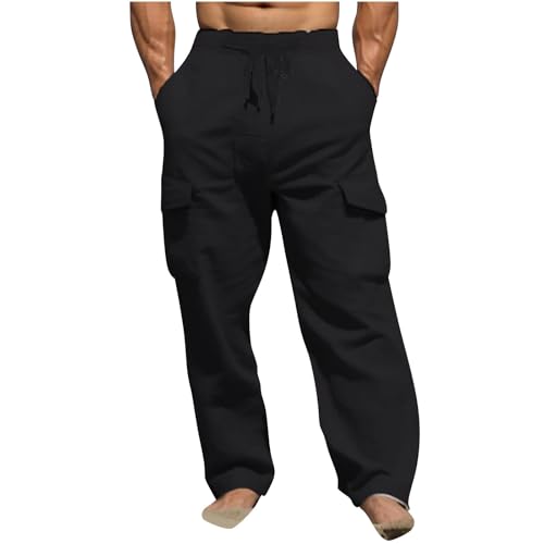 Ctreela Retro Bootcut Sweatpant Mens Casual Sweatpants with Drawstring Open Bottom Stacked Loose Track Pants Solid Color