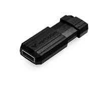 Verbatim Pinstripe USB-Stick 128 GB, Leichter und praktischer Stick in Streifenoptik, mit Schiebemechanismus, schwarz – Ansicht 3