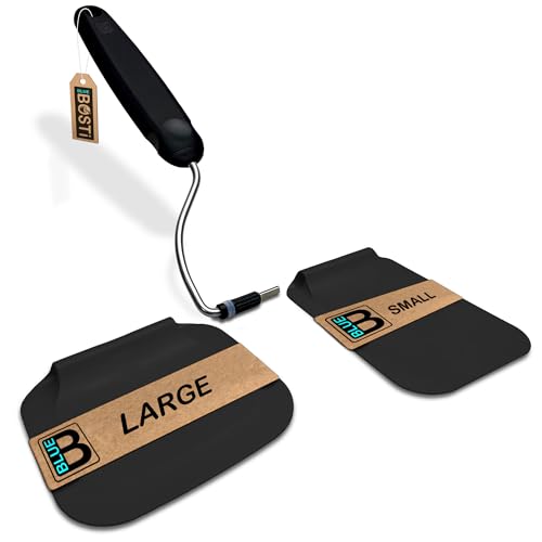 Blue Bosti Adaptchula Spatula Turner for Cooking & Serving, Better than Silicone - PPSU Material 1st Spatula with 7 Adjustable Angles, 2 Blades, Heat Resistant Spatulas, 4X Durable Than Rubber - Black