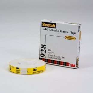 3M Scotch ATG Repositionable Double Coated Tissue Tape 928 Translucent White, 0.75 in x 18 yd 2.0 mil (Pack of 4)