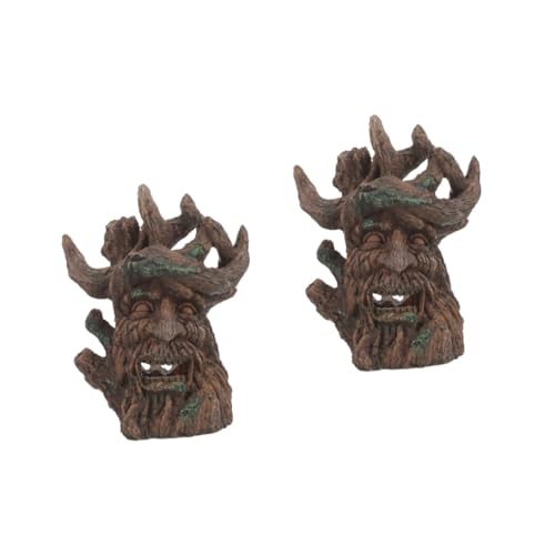 Milisten 2 Stück Tankbaum Selber Bauen Landschaftsstumpf Selber Machen Aquarium-stamm- Wurzel Dekorationen Stammverzierung Für Aquarien Pflanzen Gefälscht Fischtankbaumstamm Harz