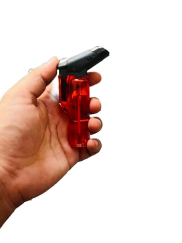 Image of A.K.Trader Small Torch Lighter Jet Flame Refillable Butane Lighter Windproof Lighter with for ciggrettes Candle Camping Suitable for Burning Coal, Welding and Soldering Pocket Lighter (Pack of 1)