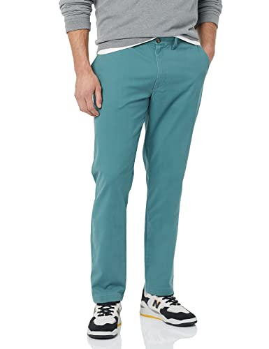 Amazon Essentials Men's Skinny-Fit Casual Stretch Chino Trousers, Dark Green, 30W / 32L