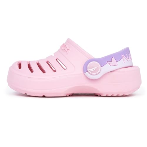 Image of Nautica Kids Clog Sandals - Slip-On Lightweight Water Shoes with Adjustable Heel Strap - Comfortable EVA Slip-Resistant Clogs for Boys & Girls - Toddler & Youth Sizes