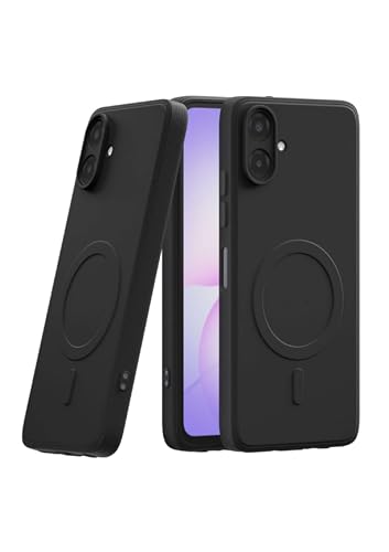 Image of amazon basics Back Cover for Samsung Galaxy A07 / M07 5G Soft Matte Silicone Mag-Safe Design (Mag-Safe Not Support) Camera Protection | Slim Fit Bumper Cover (Black)
