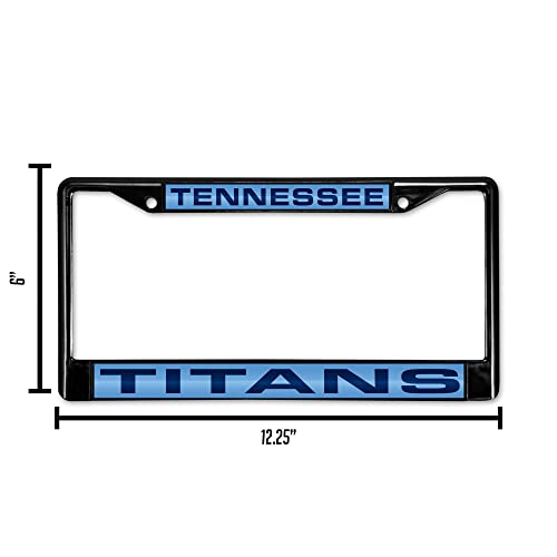 Nfl Rico Industries Tennessee Titans Black Black Laser Cut Chrome Frame 12" X 6" 12" X 6" Black Laser Cut Chrome Frame - Car/Truck/Suv Automobile Accessory #TOP2