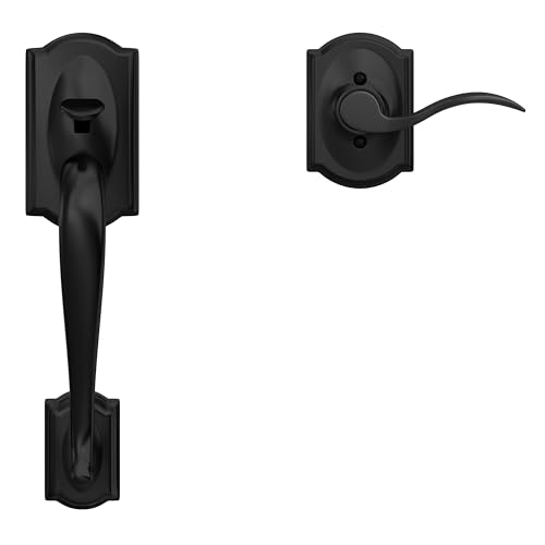 Image of SCHLAGE FE285 622 Acc CAM LH Lower Half Handleset, Camelot Interior Trim, Matte Black
