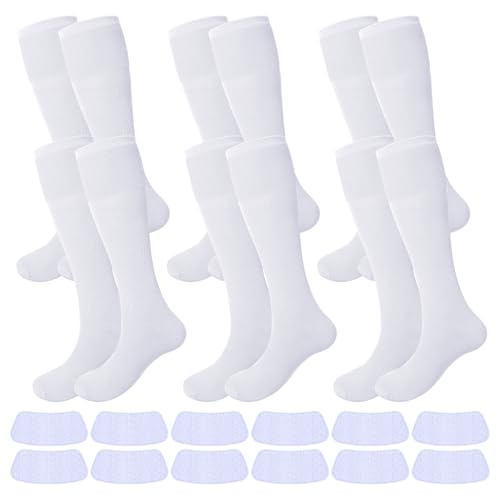 Image of Panitay 2 /12 /16 /24 Pairs Softball Soccer Socks Glitter Eye Black Stickers Team Spirit Accessories for Youth Women Sport Wear
