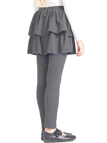 LUOUSE Girls' Pants with Skirt, Leggings for Girls 4-12 Years4