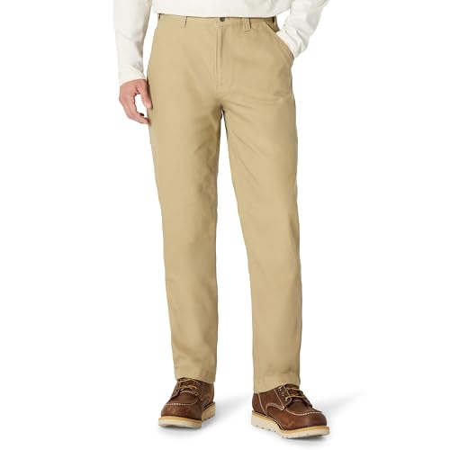 Amazon Basics Mens Relaxed Fit Duck Utility Workwear Trousers Light Brown 42W / 30L