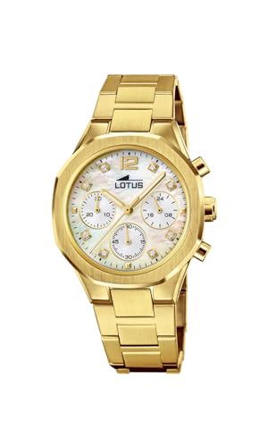 Lotus 18871/1 Chronographe pour femmes montre bracelet en acier inoxydable argenté chic