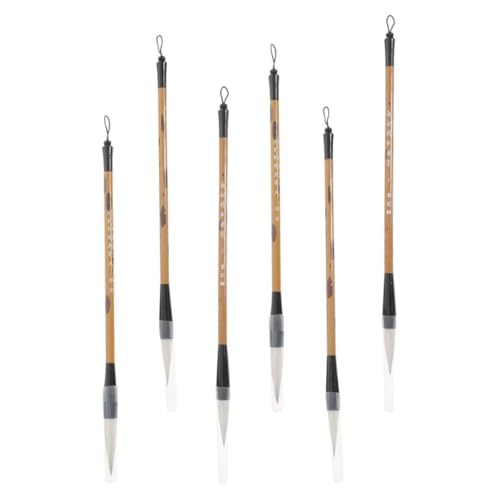 SEWACC Juego de 6 Pinceles Multiusos para Caligrafía y Pintura, Portátiles y Adecuados para Práctica en Estudio Familiar