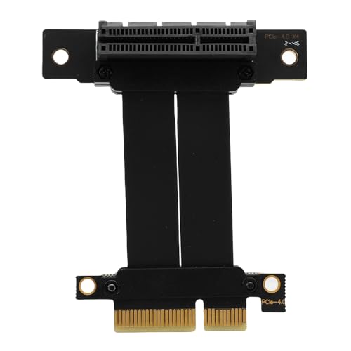 Lazmin112 Cable Elevador PCIe 4.0 X4, Cable de Extensión de Tarjeta Gráfica GPU de 8 GB/s con Adaptador de Función Completa de 64 Pines, para Tarjeta de Sonido USB M.2 WiFi SSD GPU (10)