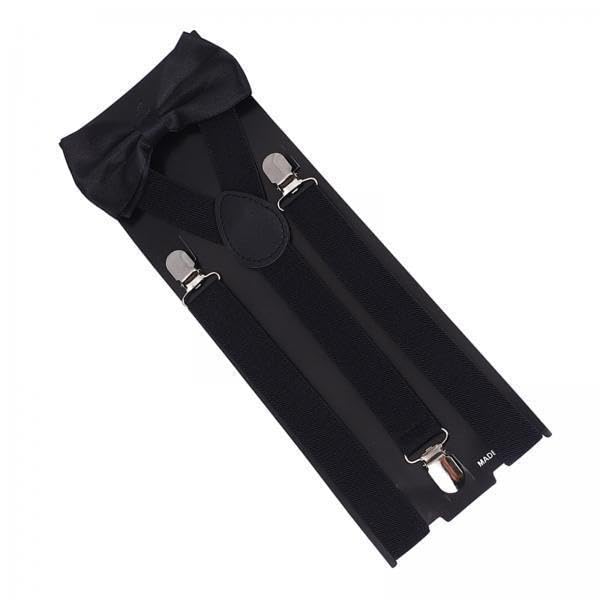 Club Bollywood® 2xMen Suspenders with Bow Tie Set Y Shape Braces for Wedding Black|Clothing Shoes & Accessories | Mens Accessories | Suspenders Braces-image-39
