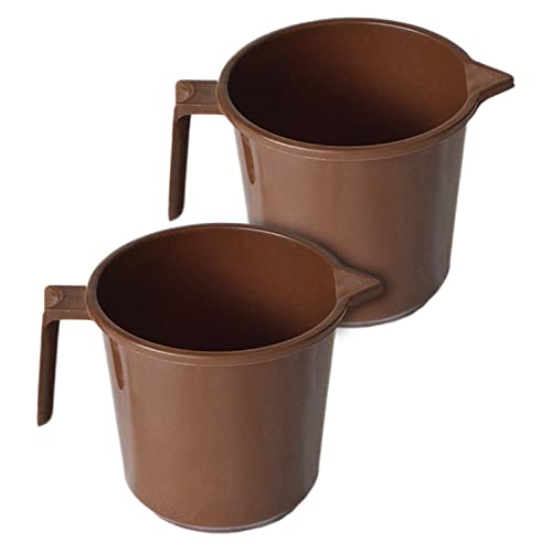Urbane Home Plastic Lightweight, Unbreakable Bathroom Mug 1.5 Litre- Pack of 2 (Brown) (B0C7LCY441) Amazon Price History, Amazon Price Tracker