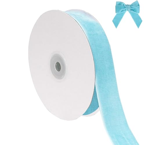 クリスマスベルベットリボン クリスマスツリーの飾りを包むのに 幅1インチ 合計10ヤード 結婚式の招待状用の薄い生地