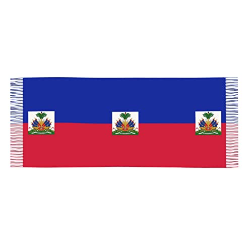 Haitian Flag Poncho Winter Large Scarf Shawl Bandana Neck Wrap For Women3
