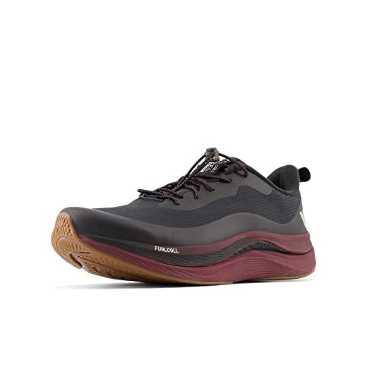 New Balance Tênis de corrida masculino Fuel Cell Propel V4 Permafrost, Preto/Nb Borgonha, 12 Wide