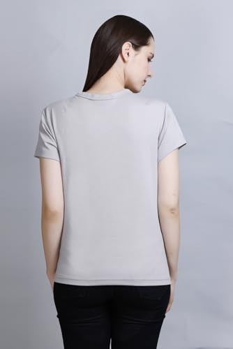 Image of CUPID Women Comfortable Cotton Round Neck Half Sleeve Casual T-Shirt, Sleep, Night, Yoga, Daily Gym n Lounge Wear Short Tee /Top for Girls