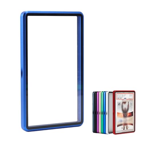 Premium Graded Trading Card Protector - 35pt PSA & CGC Slab Bumper Guard, UV & Scratch Resistant & Magnetic Closure | Aluminum Frame Card Storage Holders for Sports & Gaming Cards (Dark Blue)