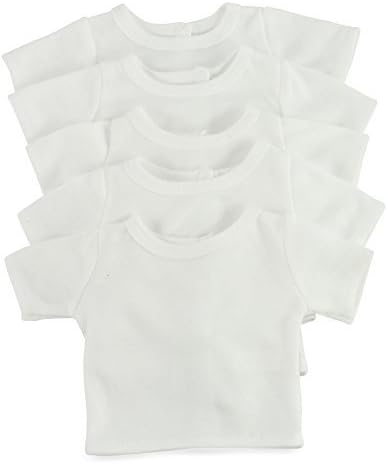 Emily Rose14 Inch Doll Clothes Clothing | Value Pack Plain White Doll T-Shirts | Fits 14" American Girl Wellie Wishers and Glitter Girls Dolls I Gift-Boxed!