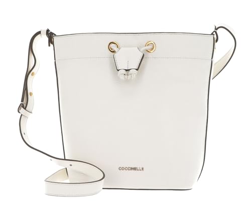  Coccinelle Lea Borsa a secchiello bianco