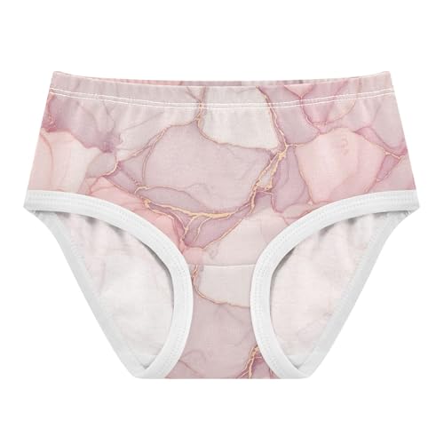 Cotton Toddler Girls Underwear Pink Marble Golden Stripes Panties for Girl Fancy Underpants Briefs 2t