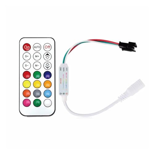 Contrôleur IC Pixel WS2811 WS2812B DC5V-24V télécommande RF bande lumineuse LED polychrome