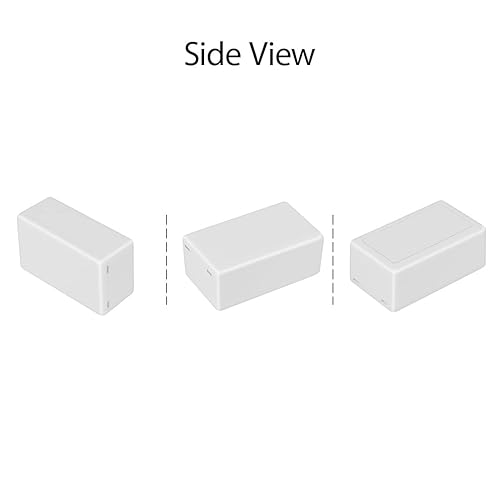 Miniatura 6 de LeMotech Project Box - Caja de 10 piezas de plástico ABS para proyectos eléctricos, caja de conexiones pequeña para electrónica, color blanco, 2.40