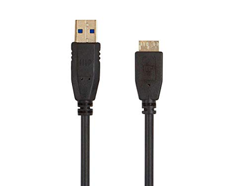 Monoprice USB 3.0 Type-A to Micro Type-B Cable - 6 Feet - Black, Compatible with Charging Samsung Galaxy S5, External Hard Drive, Note 3/N9000, HD Camera - Select Series Monoprice USB 3.0 Type-A to Micro Type-B Cable - 6 Feet - Black, Compatible with Charging Samsung Galaxy S5, External Hard Drive, Note 3/N9000, HD Camera - Select Series