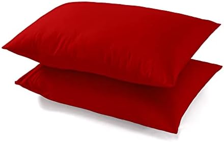 Sapphire Collection 100% Egyptian Cotton 300 Thread Count Duvet Cover With Pillow Case Bedding Set (Single, Red)