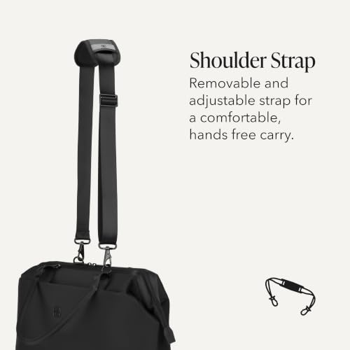 Image of SWISSGEAR Signature Hardside Expandable Carry-On Spinner & Mini Weekender Tote Set, ABS Construction, TSA-Friendly Lock, Black, 2-Piece Set (19-Inch /Mini Weekender Tote)