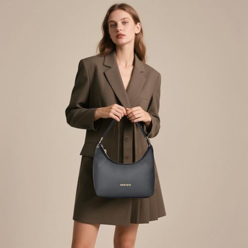 ARISTOTE Shoulder Bags for Women, Leather Small Purse Cute Handbag Hobo Tote Crossbody Wallet with Removable Strap 7