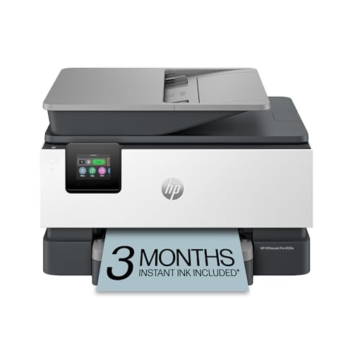 HP OfficeJet Pro 9125e All-in-One Printer, Color, Printer-for-Small Medium Business, Print, Copy, scan, fax,Touchscreen; Smart Advance Scan, 3 month Instant Ink trial included