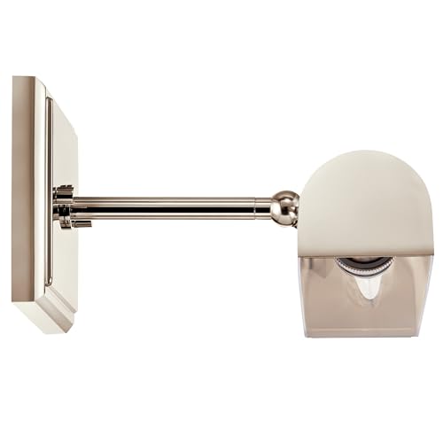 Image of Kichler Carston 1-Light Picture Light, Updated Traditional Light in Polished Nickel, for Framed Art, Mirror or Built-in Shelving (4.75 inch x 12.25 inch), 52684PN