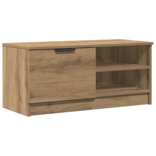vidaXL TV-Schrank Artisan-Eiche 80x35x36,5 cm Holzwerkstoff, TV-Ständer, TV-Bank, Fernsehschrank, TV-Board, TV Sideboard, Fernsehtisch, HiFi-Schrank