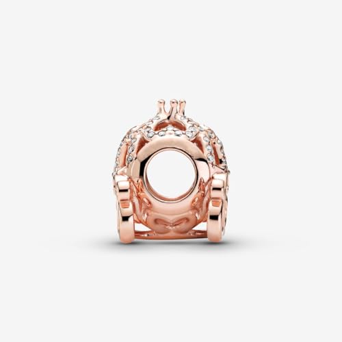 Halloween Rose Gold Sparkling Carriage Charms Compatible for Pandora Bracelets and Necklaces Summer Jewelry Women's Bead Charms 925 Sterling Silver Dangle3