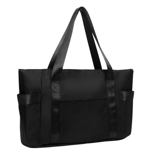 Augesak Bolsa Tote Bag Grande, Bolso Ordenador Portatil, Bolso Shopper Mujer, Bolsa de Mano Mujer para el Trabajo, Universidad, Viajes, Playa, Trabajo-Negro Augesak Bolsa Tote Bag Grande, Bolso Ordenador Portatil, Bolso Shopper Mujer, Bolsa de Mano Mujer para el Trabajo, Universidad, Viajes, Playa, Trabajo-Negro
